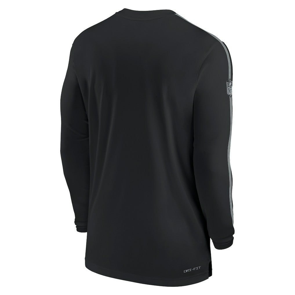 Las Vegas Raiders Sideline Coach UV Performance Long Sleeve T-Shirt Black | Nike for Sale