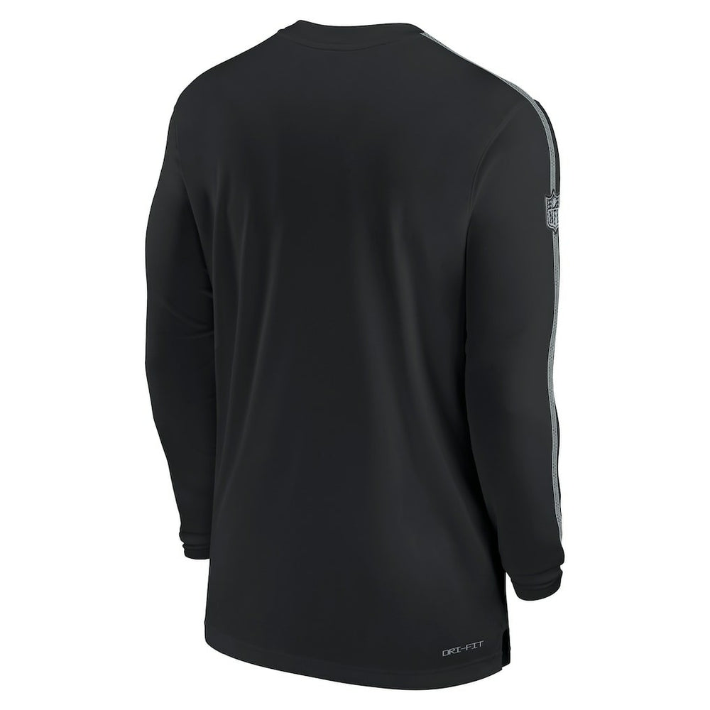 Las Vegas Raiders Sideline Coach UV Performance Long Sleeve T-Shirt Black | Nike for Sale