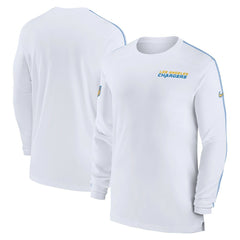 Los Angeles Chargers Sideline Coach UV Performance Long Sleeve T-Shirt White | Nike for Sale