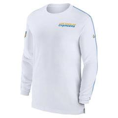 Los Angeles Chargers Sideline Coach UV Performance Long Sleeve T-Shirt White | Nike for Sale