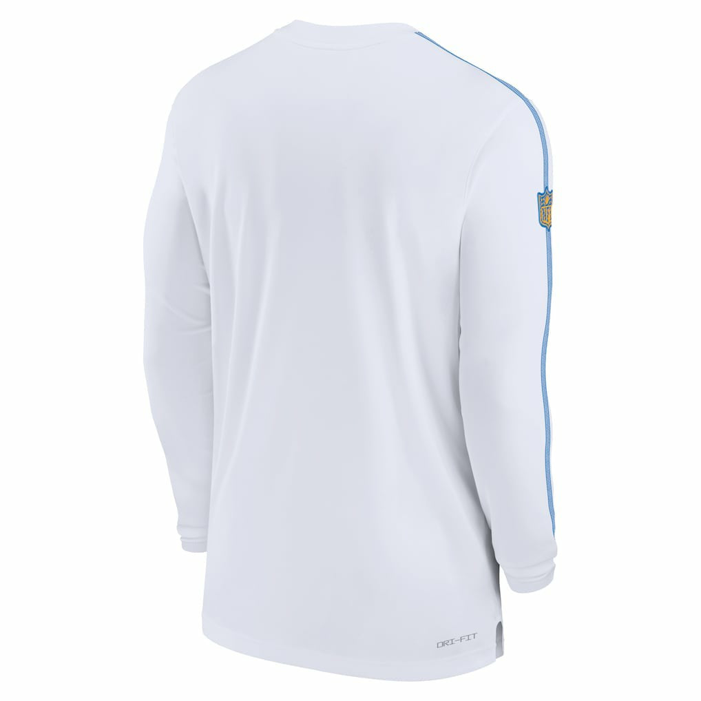 Los Angeles Chargers Sideline Coach UV Performance Long Sleeve T-Shirt White | Nike for Sale
