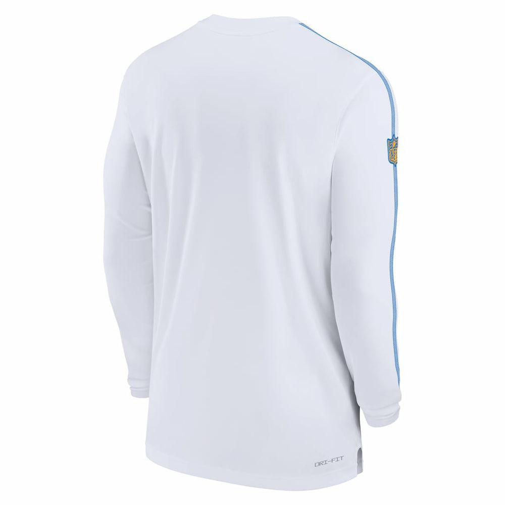 Los Angeles Chargers Sideline Coach UV Performance Long Sleeve T-Shirt White | Nike for Sale