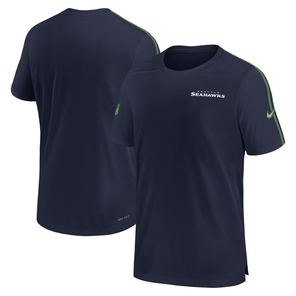 Seattle Seahawks 2024 Sideline Coach UV Performance T-Shirt College Navy | Nike for Sale