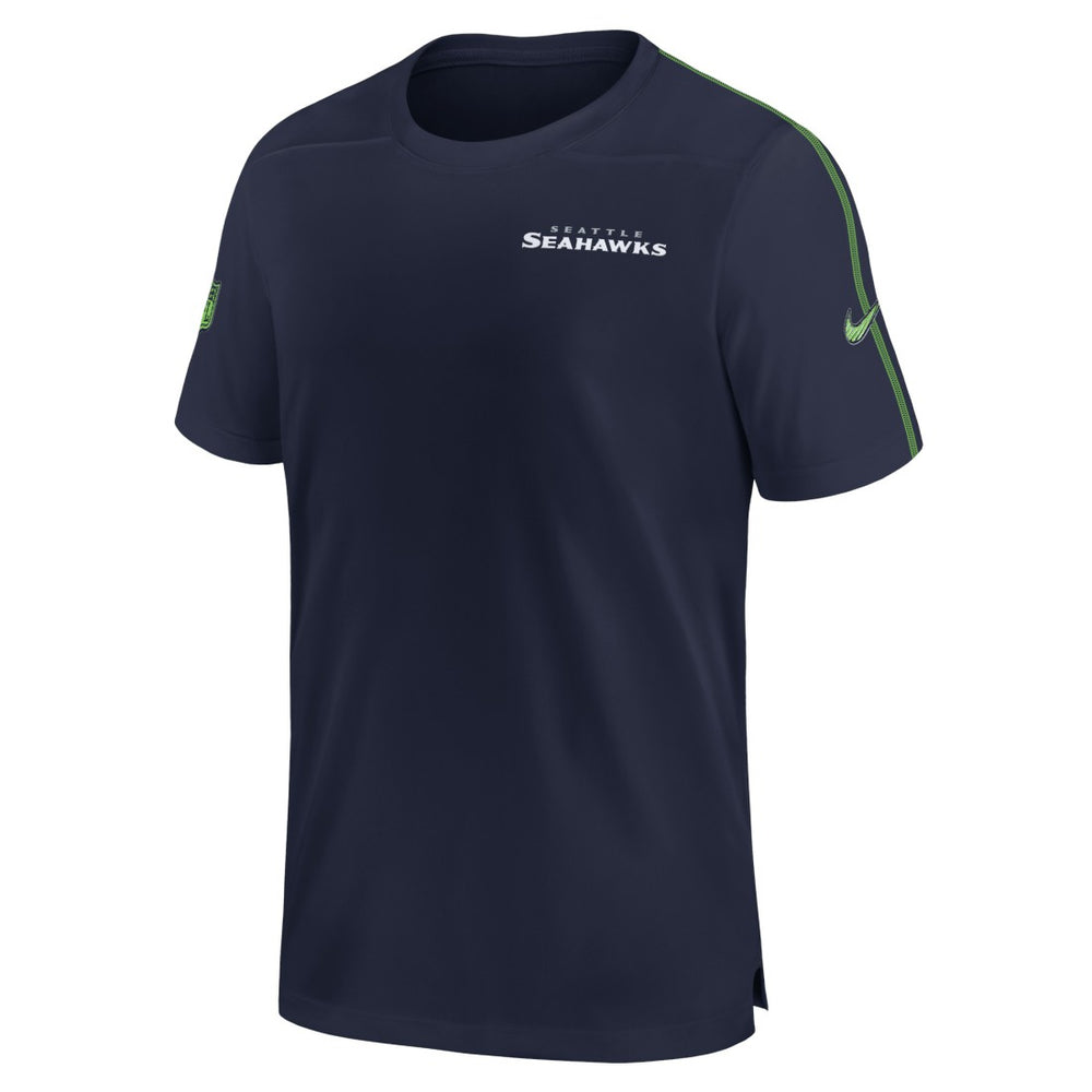 Seattle Seahawks 2024 Sideline Coach UV Performance T-Shirt College Navy | Nike for Sale
