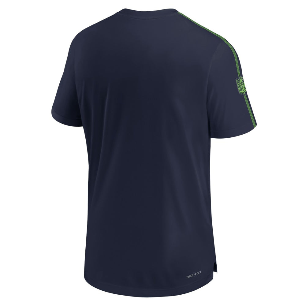 Seattle Seahawks 2024 Sideline Coach UV Performance T-Shirt College Navy | Nike for Sale