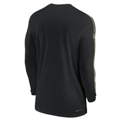New Orleans Saints Sideline Coach UV Performance Long Sleeve T-Shirt Black | Nike for Sale