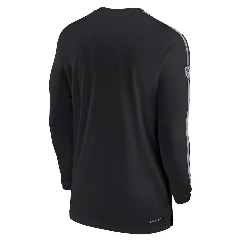 Philadelphia Eagles Sideline Coach UV Performance Long Sleeve T-Shirt Black | Nike for Sale