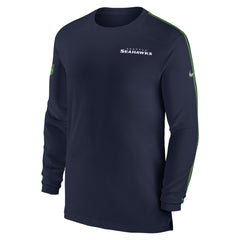Seattle Seahawks Sideline Coach UV Performance Long Sleeve T-Shirt College Navy | Nike for Sale