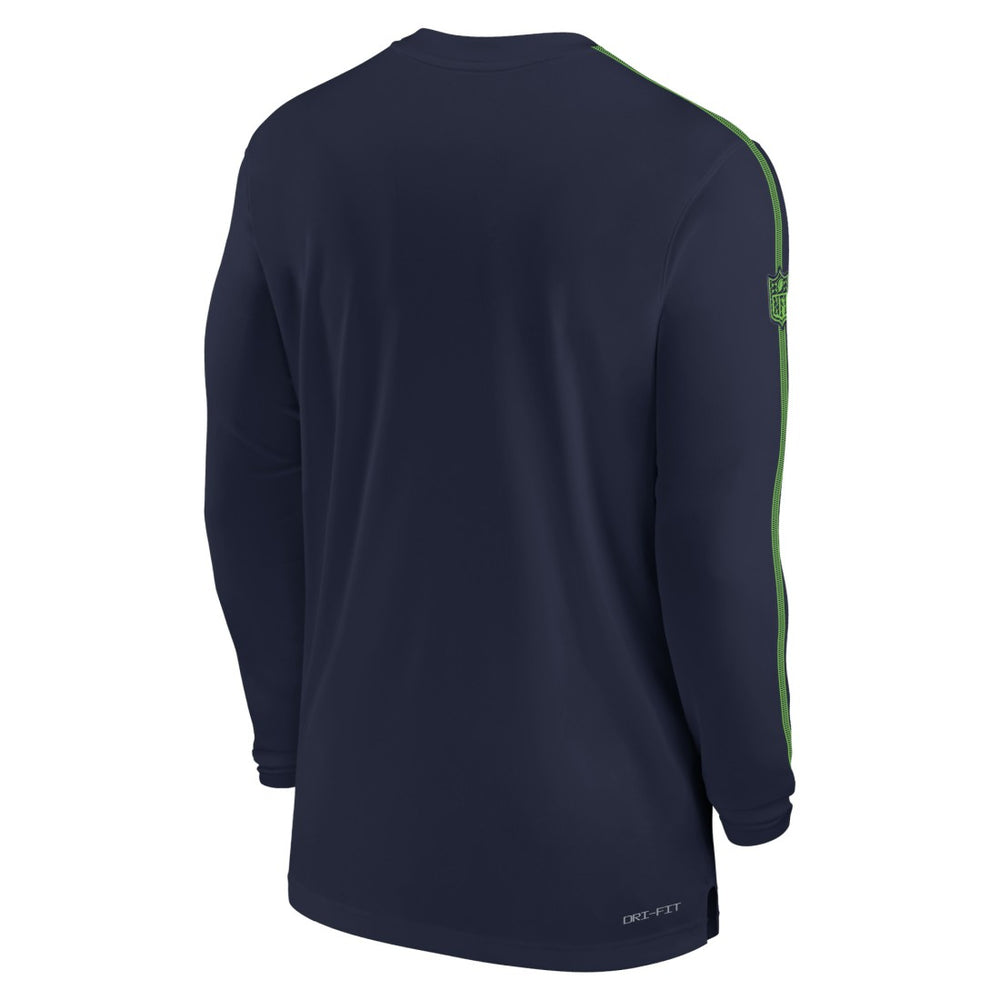 Seattle Seahawks Sideline Coach UV Performance Long Sleeve T-Shirt College Navy | Nike for Sale