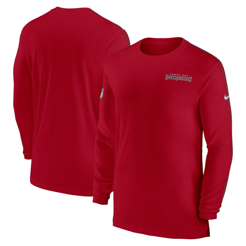 Tampa Bay Buccaneers Sideline Coach UV Performance Long Sleeve T-Shirt Red | Nike for Sale
