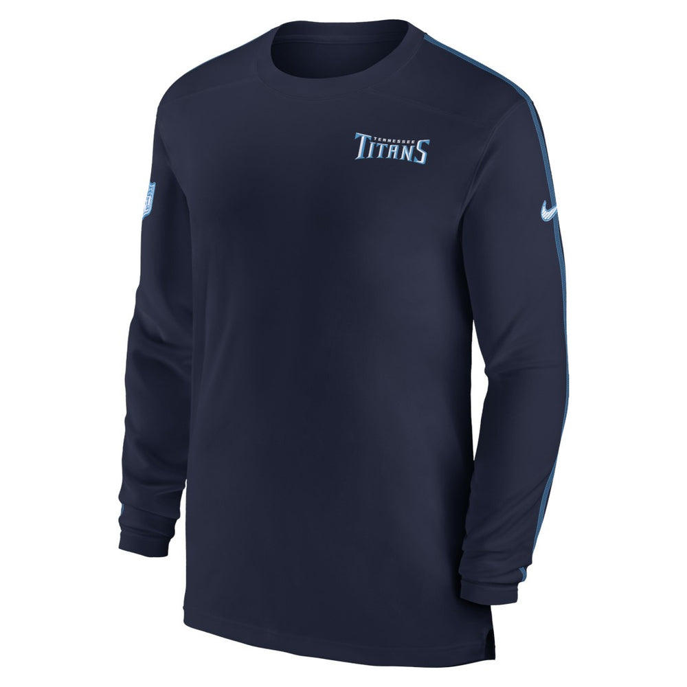 Tennessee Titans Sideline Coach UV Performance Long Sleeve T-Shirt Navy | Nike for Sale