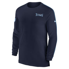 Tennessee Titans Sideline Coach UV Performance Long Sleeve T-Shirt Navy | Nike for Sale