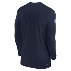 Tennessee Titans Sideline Coach UV Performance Long Sleeve T-Shirt Navy | Nike for Sale
