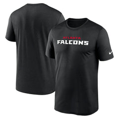 Atlanta Falcons Primetime Legend Wordmark Performance T-Shirt Black | Nike for Sale