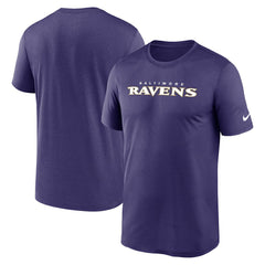 Baltimore Ravens Primetime Legend Wordmark Performance T-Shirt Purple | Nike for Sale