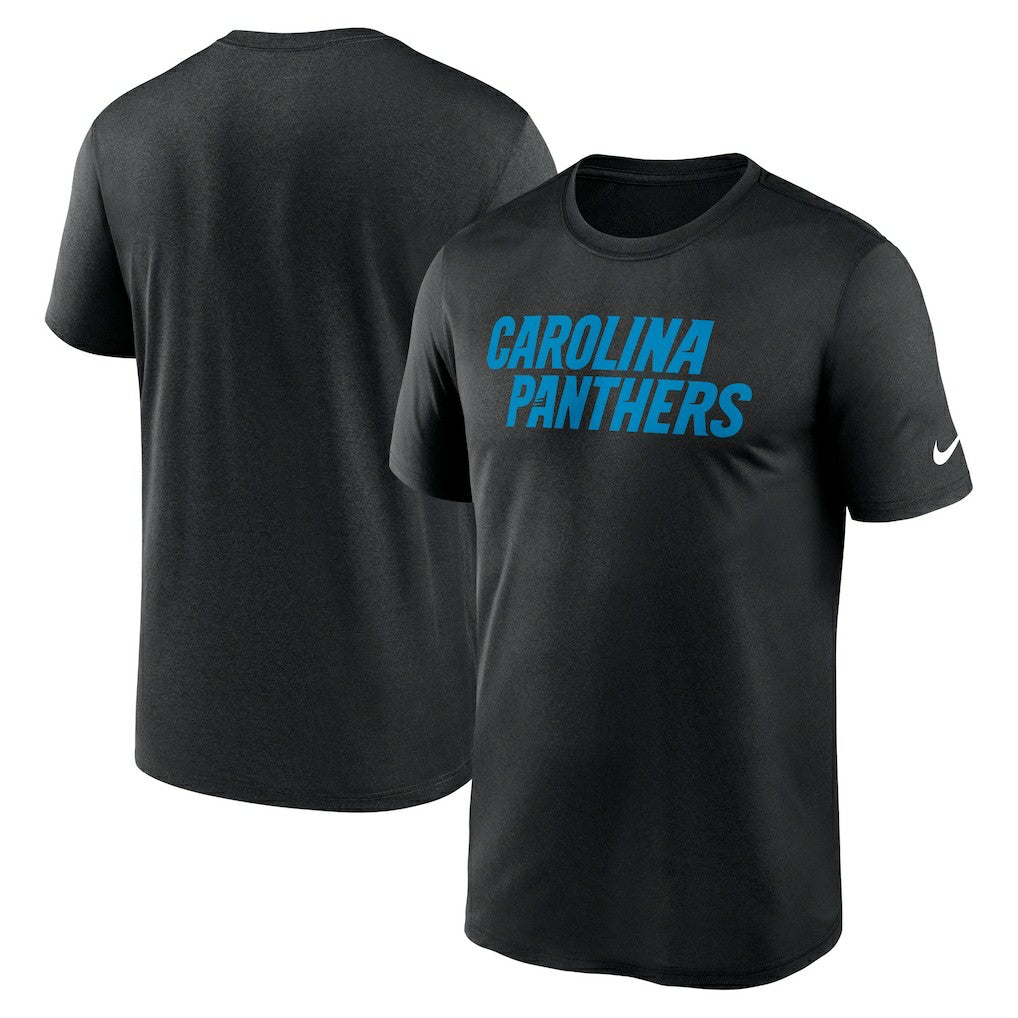 Carolina Panthers Primetime Legend Wordmark Performance T-Shirt Black | Nike for Sale