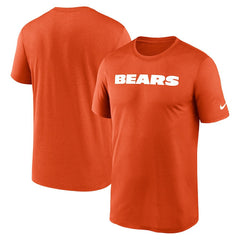 Chicago Bears Primetime Legend Wordmark Performance T-Shirt Orange | Nike for Sale