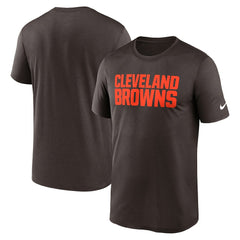 Cleveland Browns Primetime Legend Wordmark Performance T-Shirt Brown | Nike for Sale