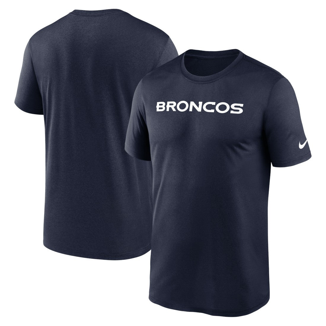 Denver Broncos Primetime Legend Wordmark Performance T-Shirt Navy | Nike for Sale