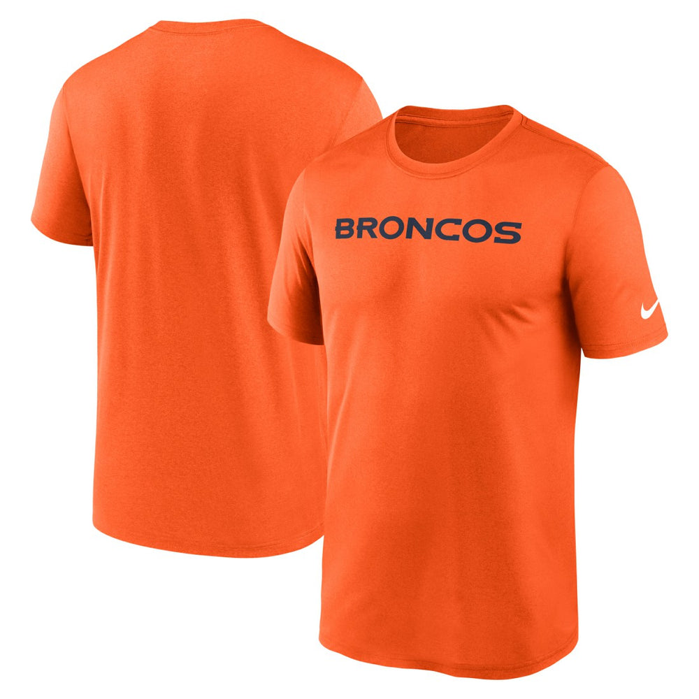 Denver Broncos Primetime Legend Wordmark Performance T-Shirt Orange | Nike for Sale