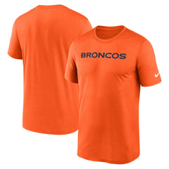 Denver Broncos Primetime Legend Wordmark Performance T-Shirt Orange | Nike for Sale
