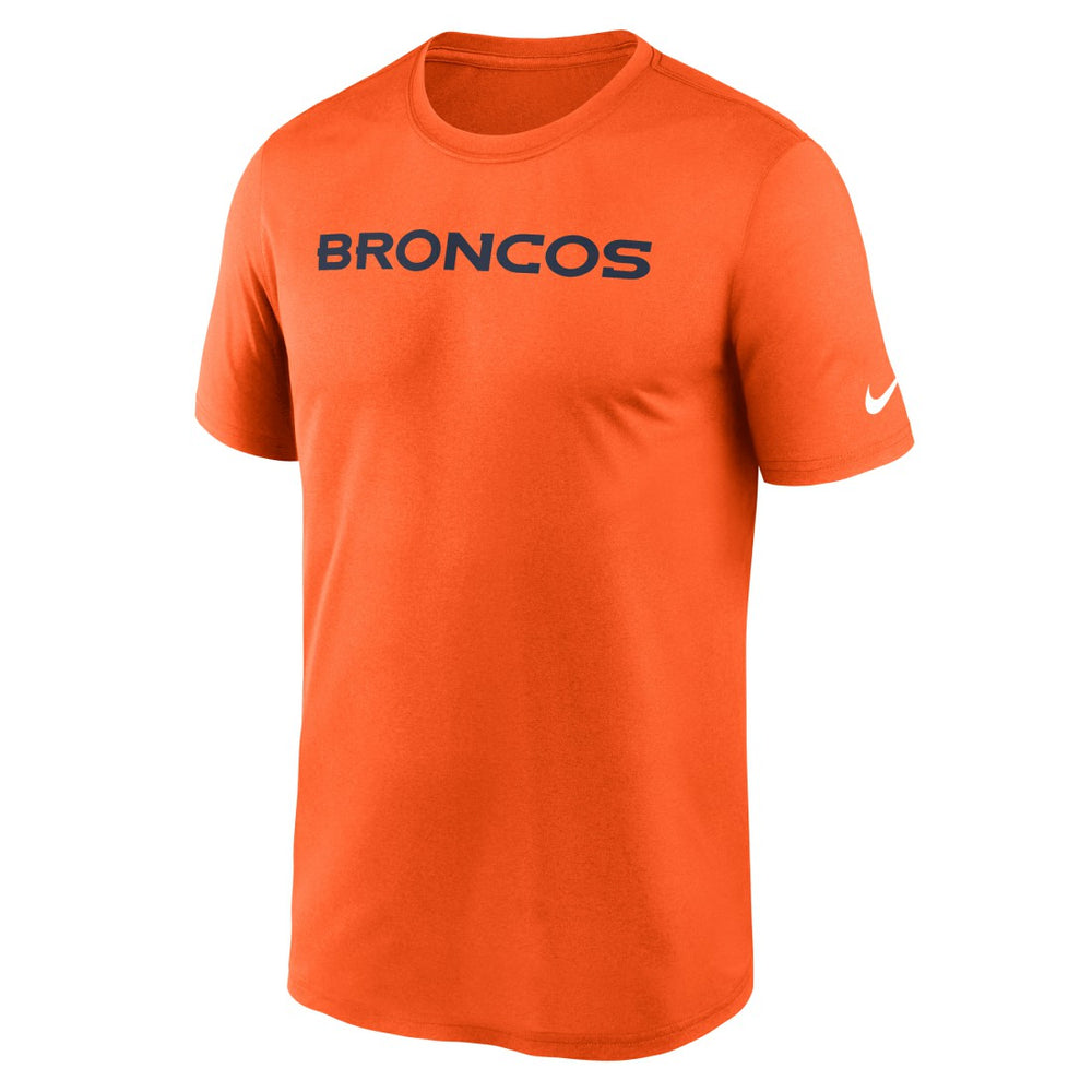 Denver Broncos Primetime Legend Wordmark Performance T-Shirt Orange | Nike for Sale