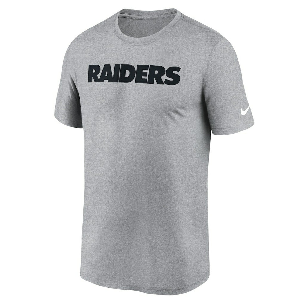Las Vegas Raiders Primetime Legend Wordmark Performance T-Shirt Heather Gray | Nike for Sale