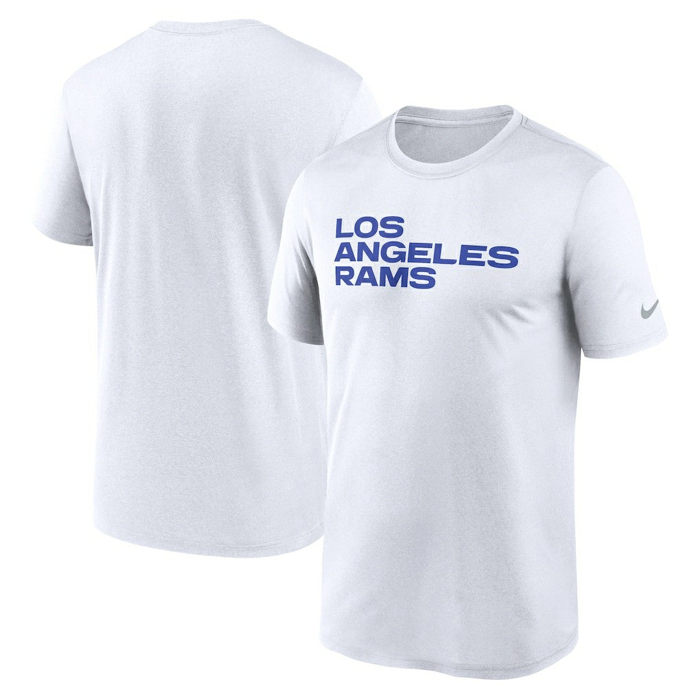Los Angeles Rams Primetime Legend Wordmark Performance T-Shirt White | Nike for Sale