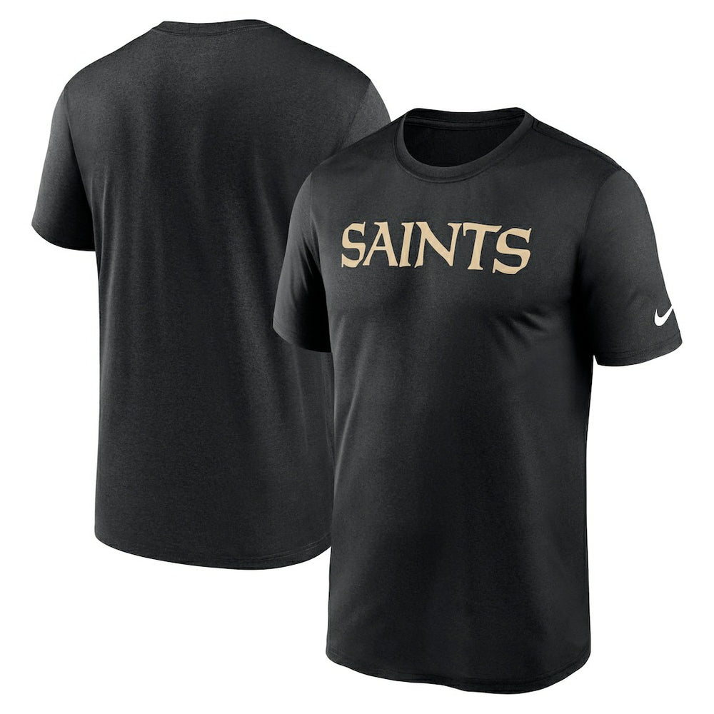New Orleans Saints Primetime Legend Wordmark Performance T-Shirt Black | Nike for Sale