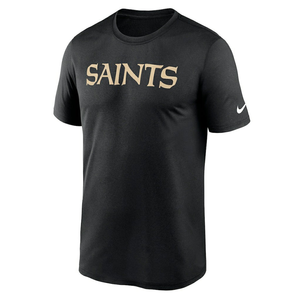 New Orleans Saints Primetime Legend Wordmark Performance T-Shirt Black | Nike for Sale