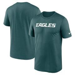 Philadelphia Eagles Primetime Legend Wordmark Performance T-Shirt Midnight Green | Nike for Sale
