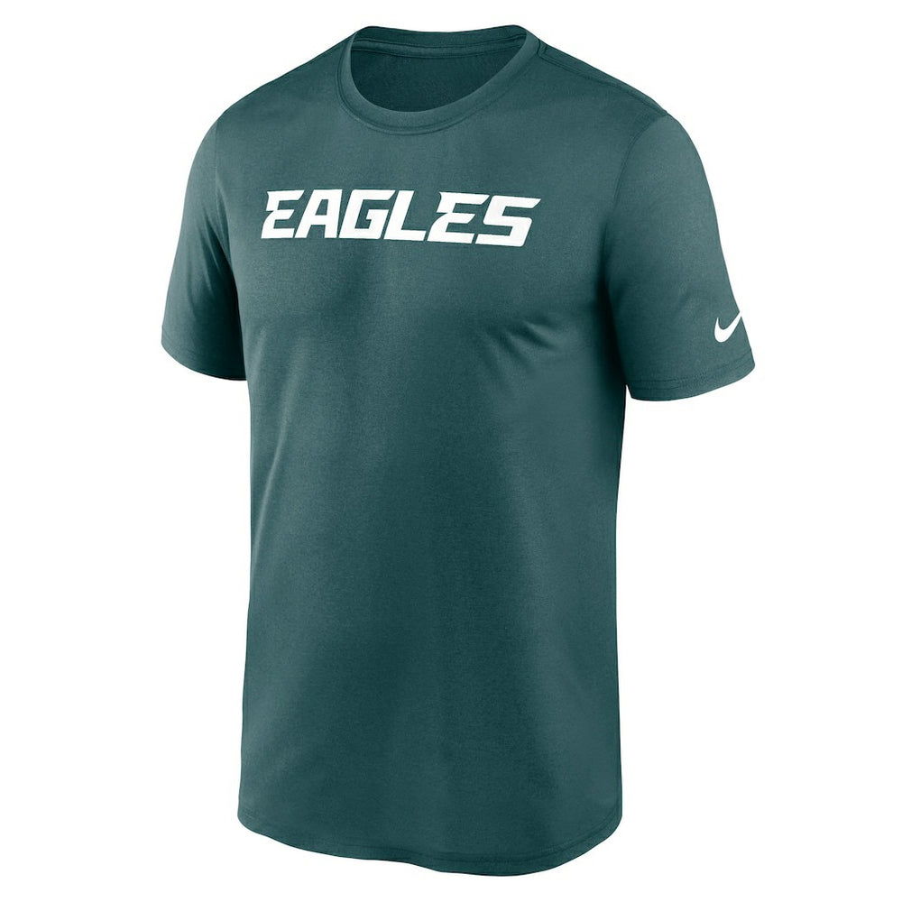 Philadelphia Eagles Primetime Legend Wordmark Performance T-Shirt Midnight Green | Nike for Sale