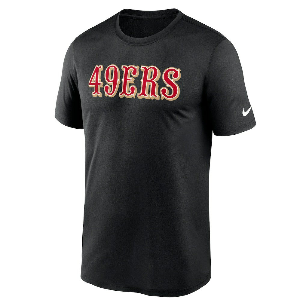 San Francisco 49ers Primetime Legend Wordmark Performance T-Shirt Black | Nike for Sale