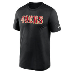 San Francisco 49ers Primetime Legend Wordmark Performance T-Shirt Black | Nike for Sale