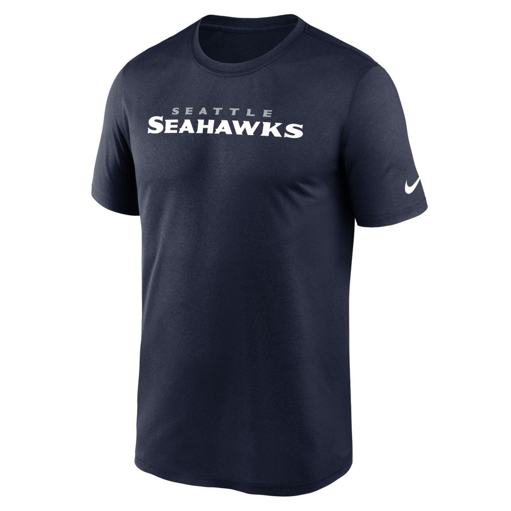 Seattle Seahawks Primetime Legend Wordmark Performance T-Shirt College Navy | Nike for Sale