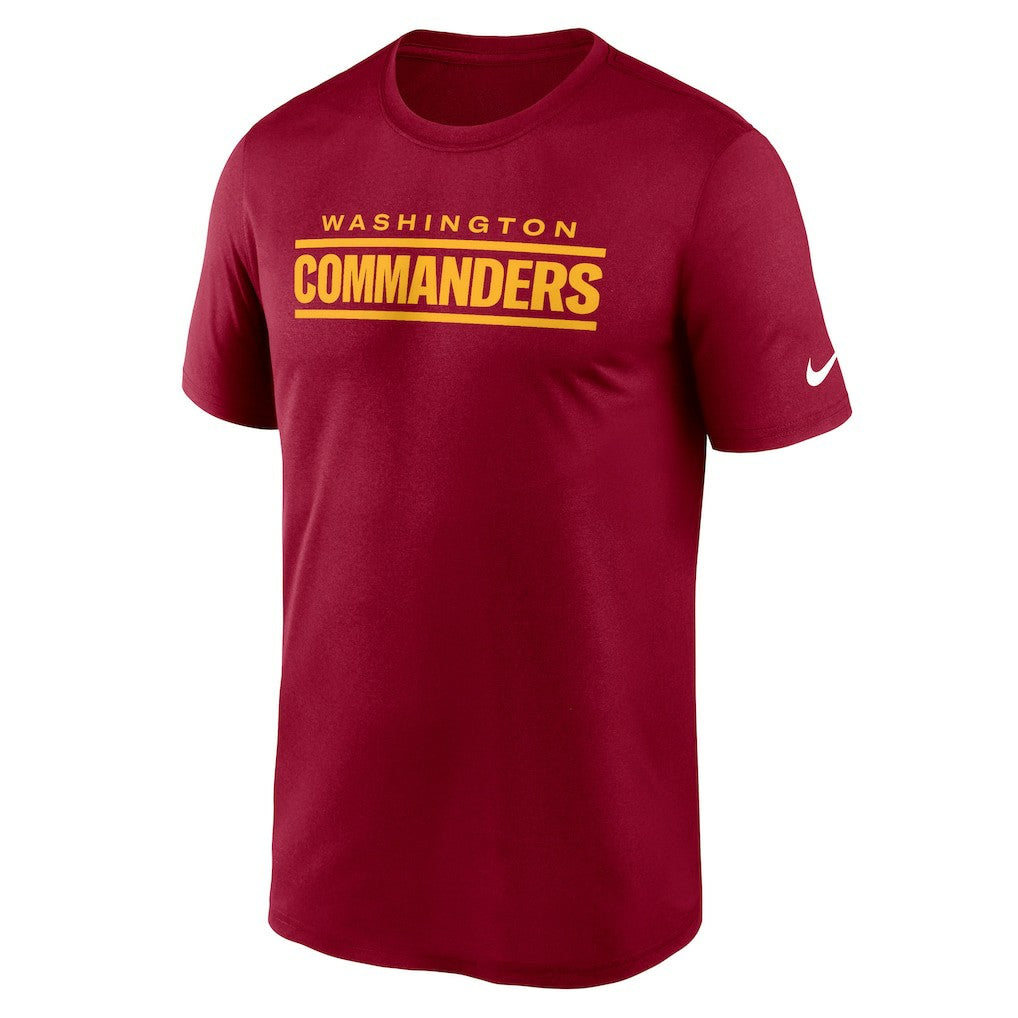 Washington Commanders Primetime Legend Wordmark Performance T-Shirt Burgundy | Nike for Sale