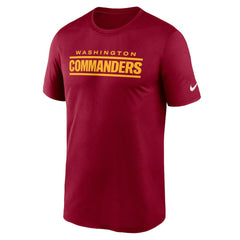Washington Commanders Primetime Legend Wordmark Performance T-Shirt Burgundy | Nike for Sale