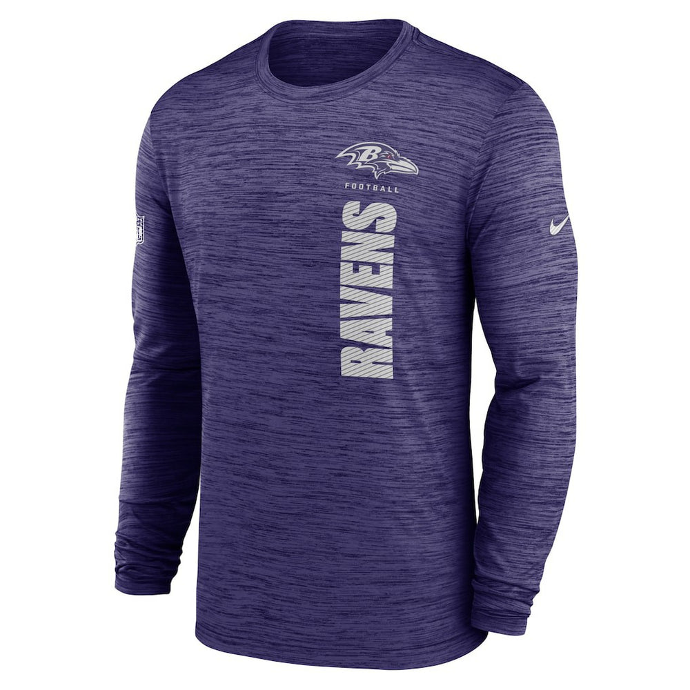 Baltimore Ravens Sideline Velocity Dri-FIT Long Sleeve T-Shirt Purple | Nike for Sale
