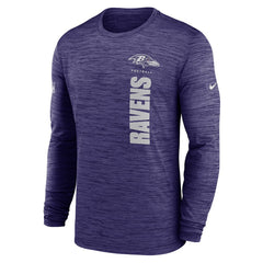 Baltimore Ravens Sideline Velocity Dri-FIT Long Sleeve T-Shirt Purple | Nike for Sale