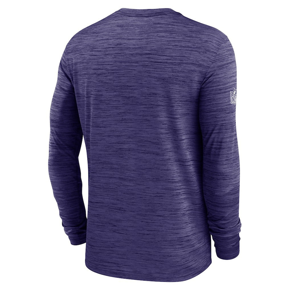 Baltimore Ravens Sideline Velocity Dri-FIT Long Sleeve T-Shirt Purple | Nike for Sale
