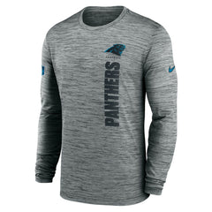 Carolina Panthers Sideline Velocity Dri-FIT Long Sleeve T-Shirt Gray | Nike for Sale