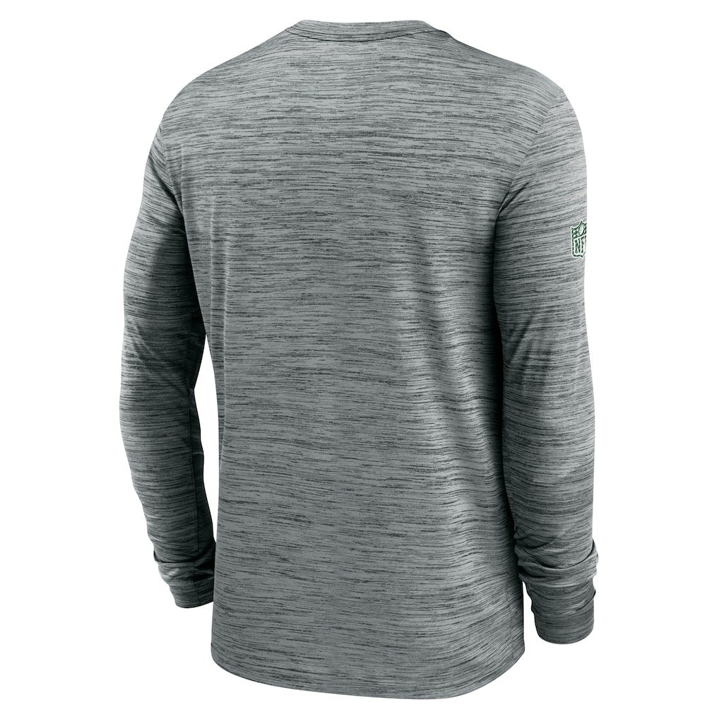 New York Jets Sideline Velocity Dri-FIT Long Sleeve T-Shirt Gray | Nike for Sale
