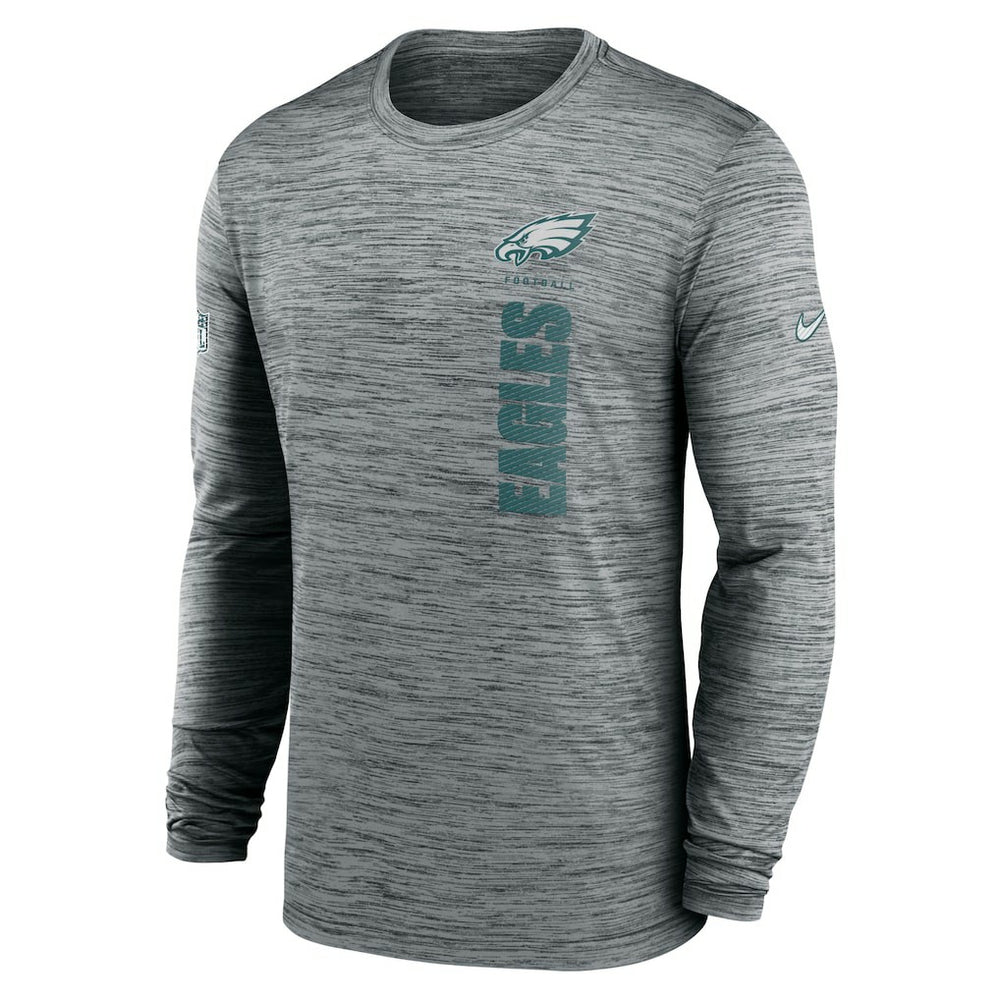 Philadelphia Eagles Sideline Velocity Dri-FIT Long Sleeve T-Shirt Gray | Nike for Sale