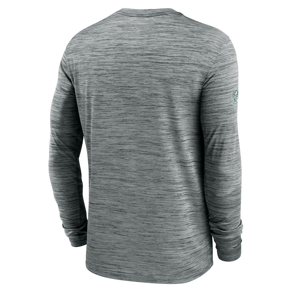 Philadelphia Eagles Sideline Velocity Dri-FIT Long Sleeve T-Shirt Gray | Nike for Sale