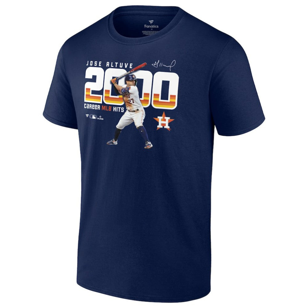Jose Altuve Houston Astros Fanatics 2,000 Career Hits T-Shirt - MLB