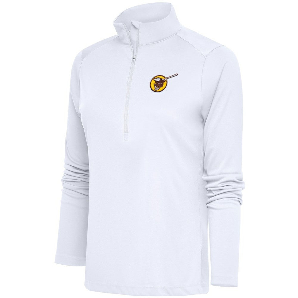 San Diego Padres Antigua Women's Cooperstown Tribute Half-Zip Pullover Top - MLB