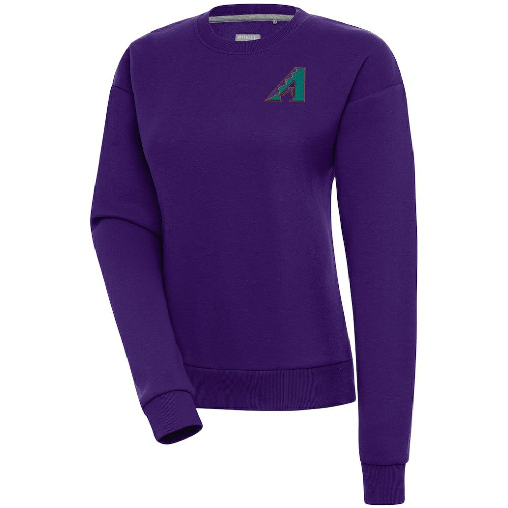 Arizona Diamondbacks Antigua Women's Cooperstown Victory Crewneck Pullover Sweatshirt - MLB