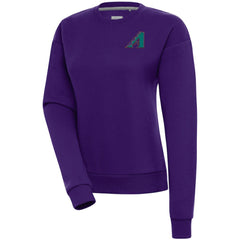 Arizona Diamondbacks Antigua Women's Cooperstown Victory Crewneck Pullover Sweatshirt - MLB