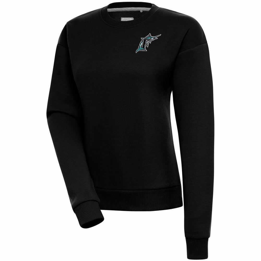 Florida Marlins Antigua Women's Cooperstown Victory Crewneck Pullover Sweatshirt - MLB