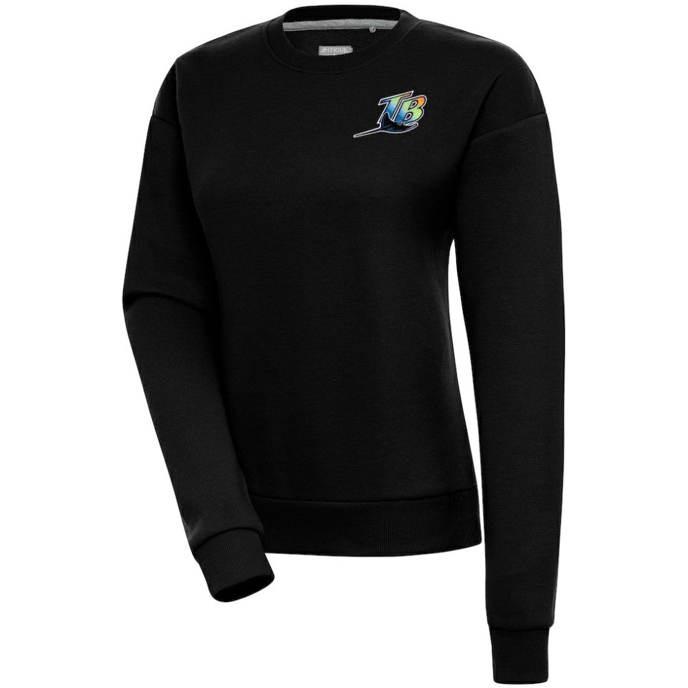 Tampa Bay Rays Antigua Women's Cooperstown Victory Crewneck Pullover Sweatshirt - MLB